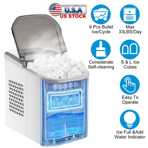 33lbs 24hrs portable ice maker - portable,