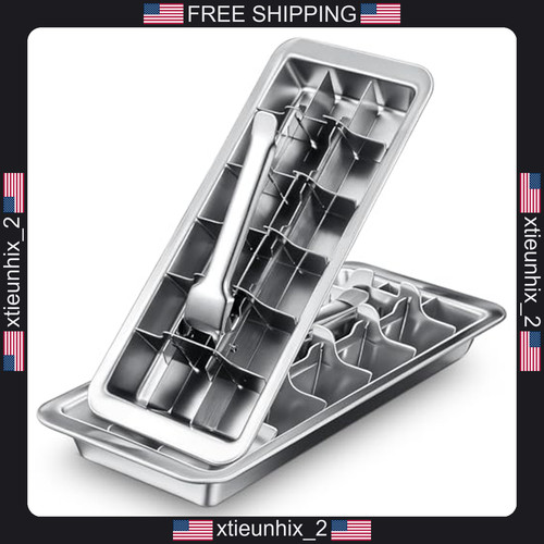 Stainless steel ice cube tray - steel,